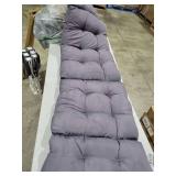 Indoor/Outdoor Chaise Lounge Cushion,Spring/Summer Seasonal All Weather Replacement Cushions. (Silver/Grey)