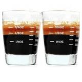 Shot Glass Measuring Cup | Non Fading | Bar Bartender Accessories, Jigger for Bartending | Tablespoon Measuring Spoon (2, White)