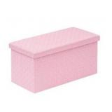 PINPLUS Faux Leather Storage Ottoman Footrest Multi-Purpose Cube Ottoman for Living Room, Bedroom Versatile, Blanket Chest & Compact Seat with Stylish Hidden Storage Pink 30\"x15\"x15\"