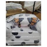 Toddler Chair Toddler Couch: 2-in-1 Kids Chairs Comfy Kids Sofa Fold Out for Girls and Boys 1-3 Years Old (cow)