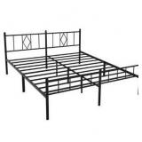 14 Inch King Size Bed Frames with Headboard/Footboard, Under Bed Storage, Strong Metal Slats Support, No Box Spring Needed, Noise Free, Easy Assembly, Black