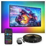 Govee TV LED Backlight, RGBIC Smart LED Strip Lights for 55-65 Inch TVs, Bluetooth and Wi-Fi APP Control, Works with Alexa & Google Assistant, Music Sync, 99+ Scene Modes, Adapter