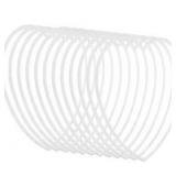 PATIKIL 12 Inch Heart Dream Catcher Rings, 12 Pcs Plastic Macrame Wreath Floral Ring Hoop for Home Car DIY Craft Wedding Wall Hanging Decorations, White