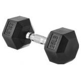 Amazon Basics Rubber Hex Dumbbell Hand Weight 25lb.