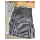 Motor Trend FlexTough Advanced Black Rubber Car Floor Mats Heavy Duty Trim to Fit All Weather Floor Mats for Cars Truck SUV - Automotive Car Interior Floor Liner Protection - Universal Fit