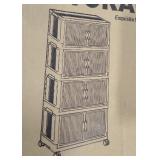 Storage Bins with lids, Plastic Stackable Containers with Wheels,