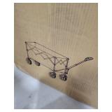 Collapsible Wagon Cart with Wheels - Foldable Wagons300L Heavy Duty-550lbs,