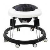 Quocdiog Baby Walker,Foldable Multi-Function Anti-Rollover Toddler Walker,Suitable for All Terrains for Babies Boys and Girls 6-18Months 9 Heights Adjustable(Black)