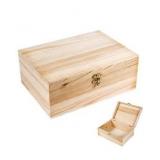 Unfinished Wood Box with Hinged Lid 1 Pack - 10.6\" x 7.6\" x 4.3\" Smooth Unpainted Wooden Storage Box for Crafts, Jewelry, DIY Painting, Gift Packaging - Lightweight & Warp-Resistant