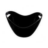 Ice Buckets 4l/1.0 Gallon with Handle Black Ice Bucket Portable Ice Bucket for Wine Chiller Bin Drink Buckets for Party Picnic Home Cooler