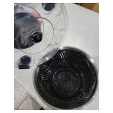 Stainless Steel Salad Spinner, 4.2 Qt Vegetable Washer, BPA-Free Lettuce Dryer with Crank Design, Dishwasher Safe, Non-Slip Base - Transparent Lid