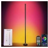 RGB Corner Floor Lamp - Smart RGB LED Corner Lamp with APP Remote 16 Million RGBW Color Changing Light 300+ Scene, Music Sync Lights & Timer Floor Lamps for Living Room Bedroom Game Room