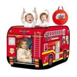 Pop up Play Tent for Kids Aged 1-3 Years Old Boys and Girls : Fire Truck Tent Playhouse