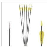 Fiberglass Arrows Archery 30\" yellow  12pcs