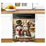 Christmas Dishwasher Magnet Cover Magnetic Sticker Decorative Refrigerator Wash Machine Magnet Cover Door Panels Home Cabinet Appliances Stickers