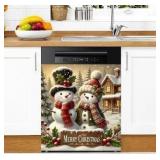 Christmas Dishwasher Magnet Cover Magnetic Sticker Decorative Refrigerator Wash Machine Magnet Cover Door Panels Home Cabinet Appliances Stickers