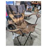 *** Rhino *** 2 Pcs Animal Pattern Camping Chair,Folding Backpacking Lightweight Beach Chair w/Cup Holder,Mesh Side Pocket