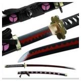 One Piece Swords,1045 Steel,Enma Zoro Sword,Full Tang,Real Katana,Handmade Japanese Samurai Sword,Mamga Katana