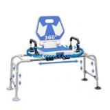 Shower Chair Swivel Tub Transfer Bench with Backrest with Non Slip Suction Cups 400lbs Weight Capacity Adjustable Height Shower Seat for Elderly Disabled Bathing Inside Shower