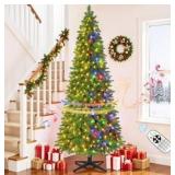 GGOYING 7.5FT Pre-Lit Pencil Christmas Tree