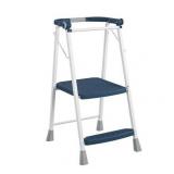 COSCO 2-Step Kitchen Stepper Adult Folding Step Stool  Kids Folding Kitchen  Helper  (Steel/Resin)