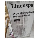 Linenspa 2 Inch Gel Infused Memory Foam Mattress Topper, Twin, Topper Only (B01N41IPPI)