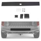 ECOTRIC Center Tailgate Molding Trim Compatible with 2015-2020 Ford F150 F-150 Replacement for FL3Z9940602B FO1904135 Flexible Flex Step Cap Top Trim Protector Cover w/Release Button