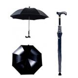 Multi-Function Walking Cane Umbrella, Lightweight Wear-Resistant Aluminum Straight Rod, Non-Slip Climbing Tourism Long Handle Crutch