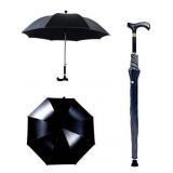Multi-Function Walking Cane Umbrella, Lightweight Wear-Resistant Aluminum Straight Rod, Non-Slip Climbing Tourism Long Handle Crutch