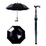 Multi-Function Walking Cane Umbrella, Lightweight Wear-Resistant Aluminum Straight Rod, Non-Slip Climbing Tourism Long Handle Crutch