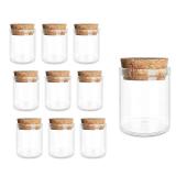 JIUYUE mini Bottles with Corks,Glass Bottle,Glass Bottle with Cork,Mini Glass Bottles,Test Tube Jars.(0.17 Oz,10 Pcs)