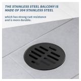 Antrader 1pcs Round Floor Drain Cover, 5.8 Inch Stainless Steel Floor Drain,Sewer Drain Cover for Outdoor Yard Pipe Roof Balcony