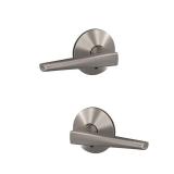 Schlage Custom FC172 ELR 619 KIN Eller Non-Turning Lever with Kinsler Trim, Satin Nickel