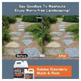 Rock Glue, 1Gallon Mulch Glue for Landscaping, Fast-Dry Strong Pea Gravel Stabilizer Landscape, Non-Toxic Long-Lasting Dries-Clear Strong Pea Gravel Binder for Pebble, Pine Straw for Outdoor Gardens