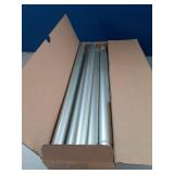 2 Pack Silver Curtain Rods for Windows 28 to 48 Inch, 1