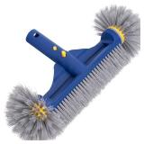 POOLAZA Pool Brush with Round Ends, 12.5