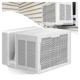 Plusluck Air Conditioner Covers for Outside: U Shaped Window Air Conditioner Cover, AC Mesh Cover for Outside Unit, 8000BTU, 12000BTU, Easy Air Flow, Anti-Leaf, Breathable, White, 20\" x12.2\" x13.4\"