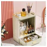 Delamu Bathroom Makeup Organizer Countertop with Drawer, 3-Tier Large Capacity Bathroom Counter Countertop, 15.2