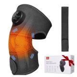 GOBOK 8 Modes Knee Massager with Heat - 20 Intensities Cordless Knee Brace for Arthritis Pain Relief, Muscle Relaxation & Joint Support - Ideal for Knee, Shoulder, Elbow - Gifts Idea (Gray)
