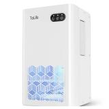 ToLife Dehumidifiers for Home 95 OZ Water Tank, 1000 sq.ft Dehumidifier for Basement Bedroom Bathroom with Auto Shut Off 7 Colors LED Light,White