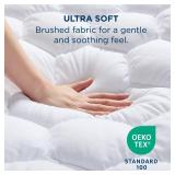 Bedsure Twin XL Mattress Pad - Soft Mattress Topper for College Dorm Room Essentials, Extra Long Twin Quilted Fitted Bed Cover Protector with 8-21 Inches Deep Pocket, Washable, White, 39x80 Inches