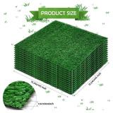 Nuanchu 12 Pieces 6 x 6 Inch Artificial Grass Square Mats Fake Grass Tiles Placemats Turf Patch Table Centerpieces Decor Rug for Crafts Miniature Garden Dollhouse DIY Party Indoor Outdoor, Green