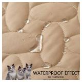 Ameritex Pet Bed Cover Dog Bed Blanket for Sofa and Furniture Waterproof New Pattern Design (30x70 Inch, Beige)
