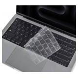 Premium Keyboard Cover Ultra Thin Protector Skin for 2025-2021 MacBook Pro 14 16 inch M4 M3 M2 M1 Pro/Max, MacBook Air 15\" 13.6\" M4 M3 M2 Chip A3241 A3114 A2941 A3240 A3113 A2681, Clear