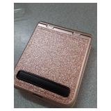 VEGO Case for Motorola Razr 2024/ Razr 2025, [Hinge Protection] [Built-in Kickstand] [Ultra-HD Screen Protector] Bling Sparkle Glitter Shiny Girly Women Slim Cute Hard PC Cover - Rose Gold