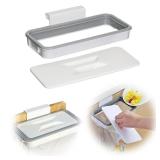 Ttdesefu Portable Trash Bag Holder, Bin Bag Holder with Lid,Hanging RV Garbage Bag Holder,Kitchen Trash Bin Garbage Bags Storage Rack(1 Pack)