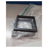 MECCANIXITY Floating Frame Display Holder Stand 3D Jewelry Display Box 5.51 x 5.51 x 0.79 inch Black for Ring Necklace Bracelet Earring Pack of 2
