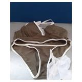 ZAFUL Women High Waisted Bikini Sets Tummy Control Two Piece Swimsuits Crisscross Back Textured 2025 Swim Bathing Suit, (Army Green, Small)