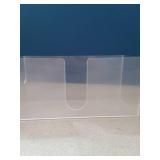 One Cracked ZAVOOS 2 Pack Acrylic Paper Towel Holder, Folded Countertop Z-fold C-fold Trifold Napkin Dispenser, Clear Hand Towel Storage Holder Tray for Bathroom, Kitchen, Restaurant