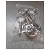 ZUSFUL 6 Pcs M6 304 Stainless Steel Screw Eye Hooks, 2-1/2 Inches Eyes Screw Hooks,Heavy Duty Screw Eye Bolt,Load Bearing 200LB,Indoor & Outdoor Use